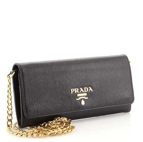 prada wallet with chain review|Prada small wallet price.